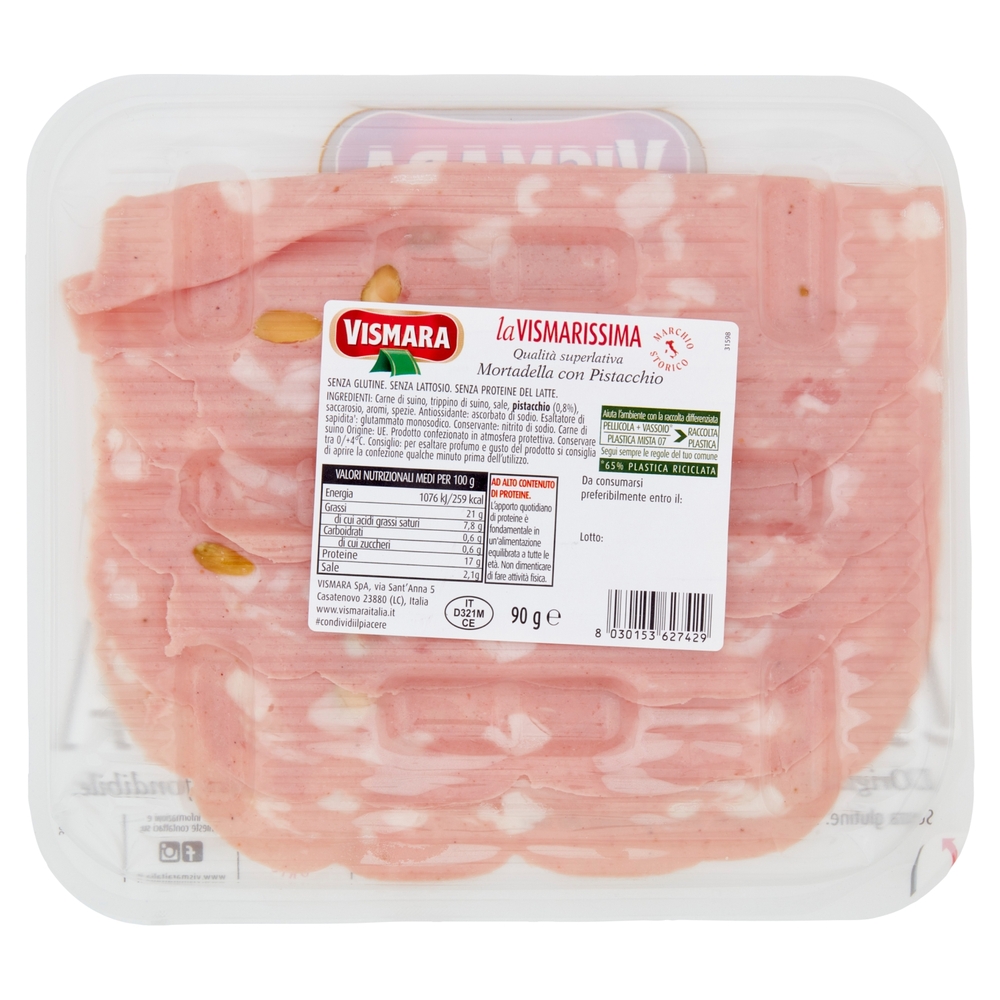 Vismara la Vismarissima Mortadella con Pistacchio 90 g